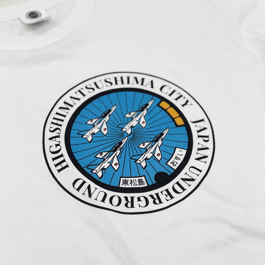東松島市 マンホールTシャツ 白