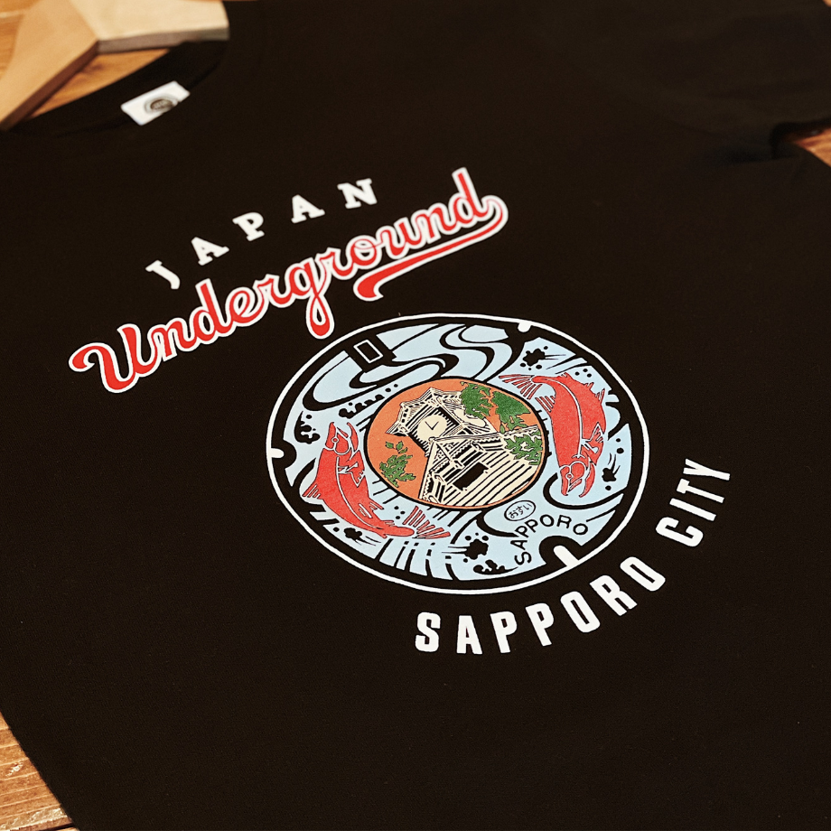 札幌市 マンホールTシャツ 黒