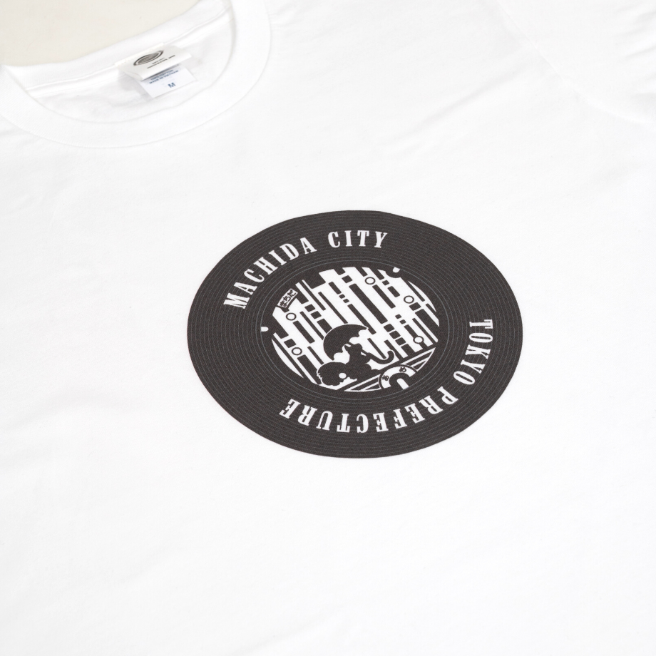 町田市 マンホールTシャツ 白