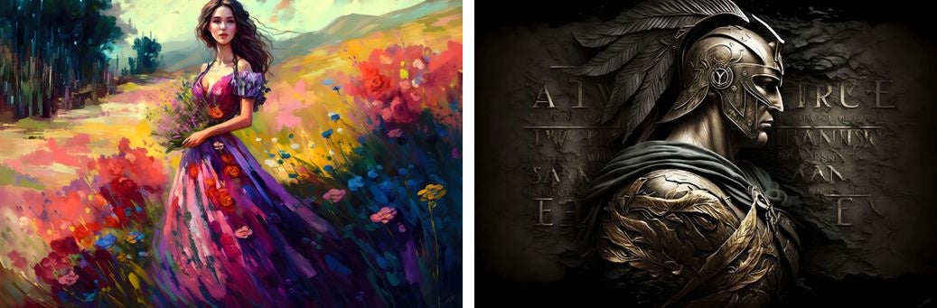 Field of Flowers（左）、Roman legionnaire（右）