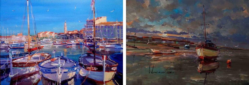 French Diary Series. Siesta Mediterranean  Sunshine highlights.（左）、Silence  Dawn（右）