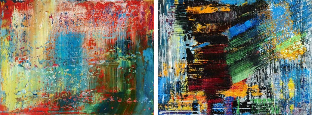 Thames Abstract painting 109 2017（左）、Abstract painting 57 2009（右）