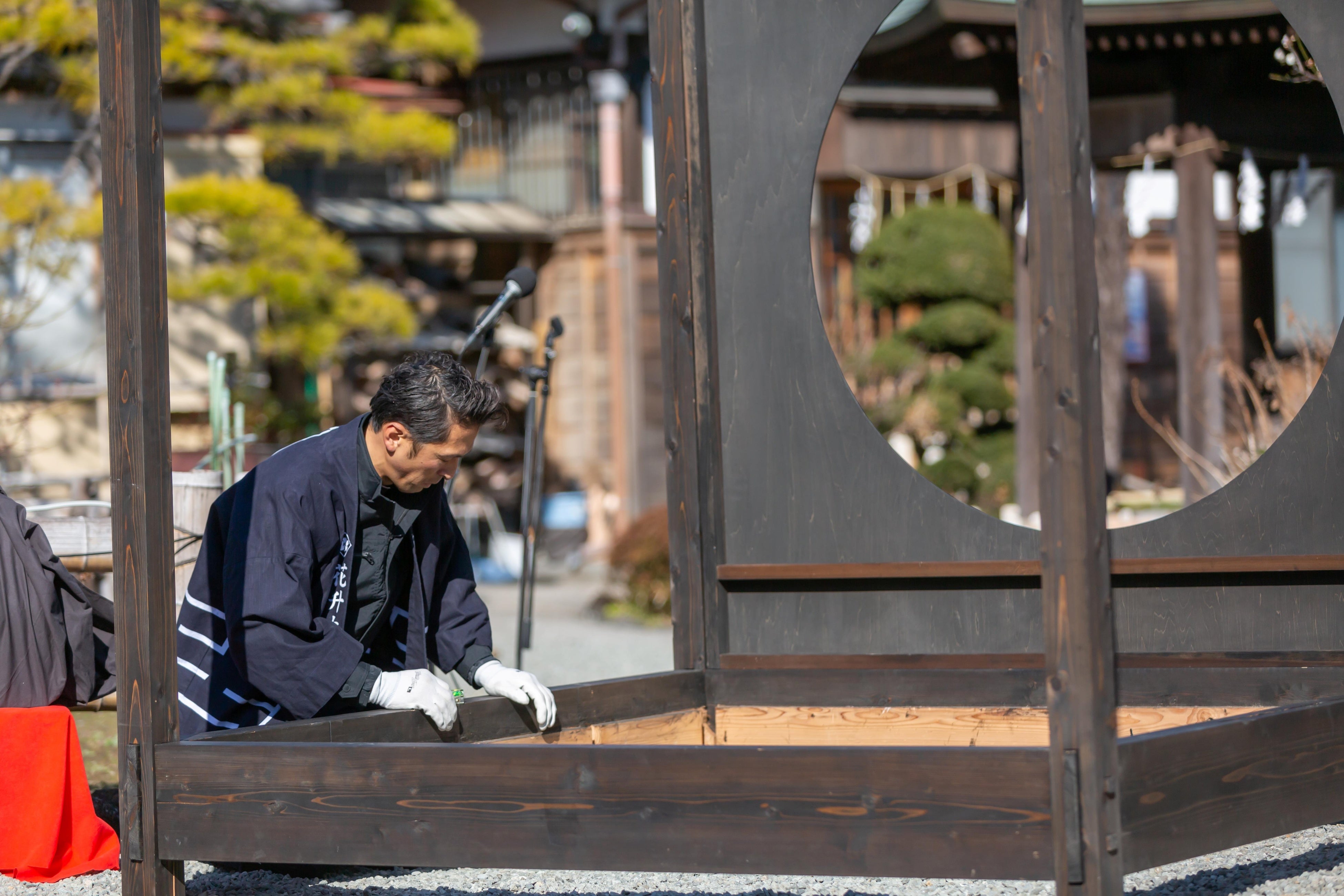 花升宮大工 茶室木組み