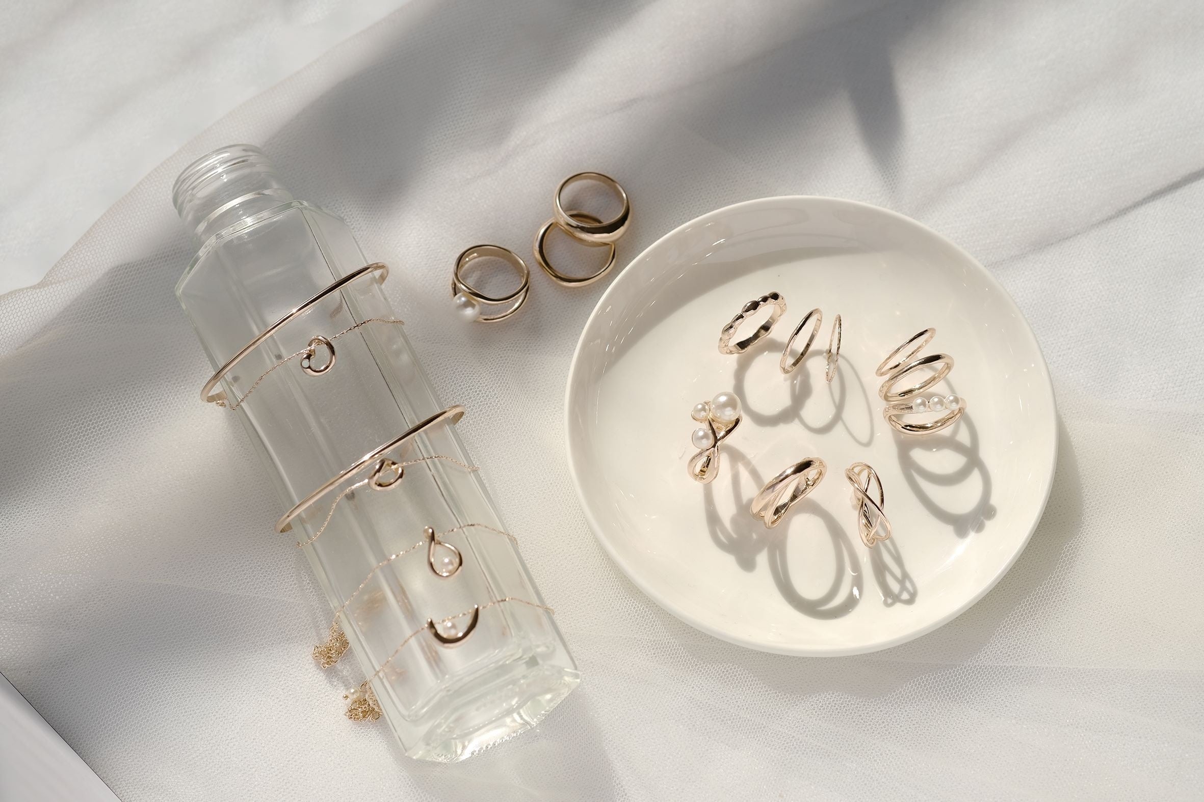 rosé silverブレスレット、リング