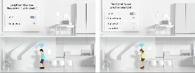 左：EasyMeshに準拠した「Archer Air R5」と「Archer Air E5」 右：ルーターと中継器