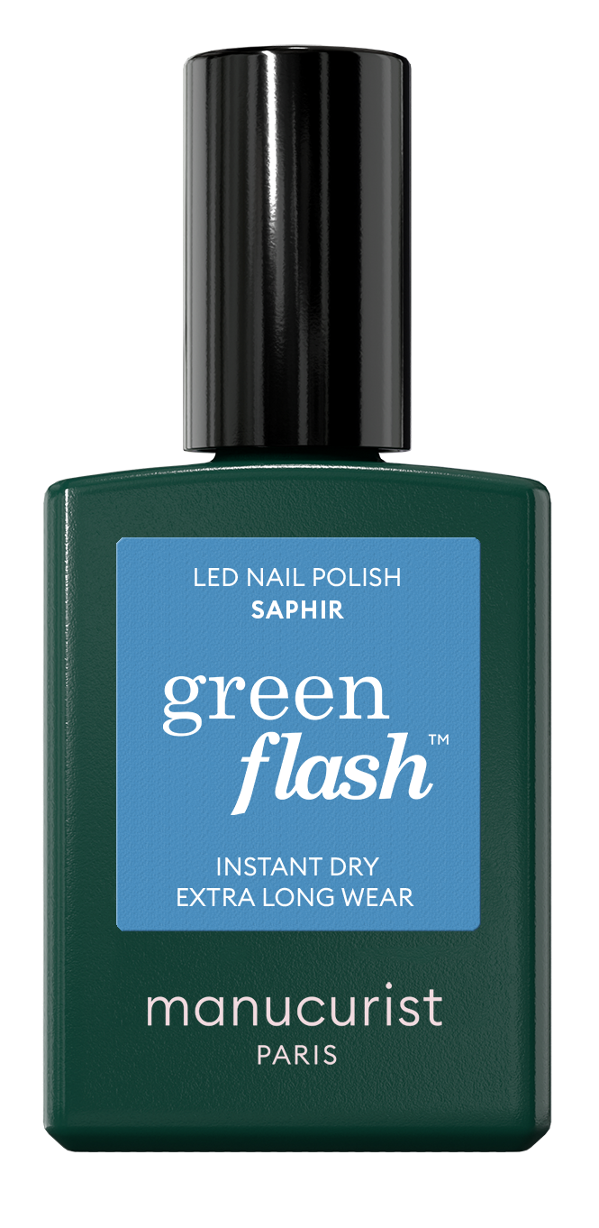 グリーンフラッシュ ネイルラッカー サファイア&nbsp; 各15mL ¥4,290（税込）