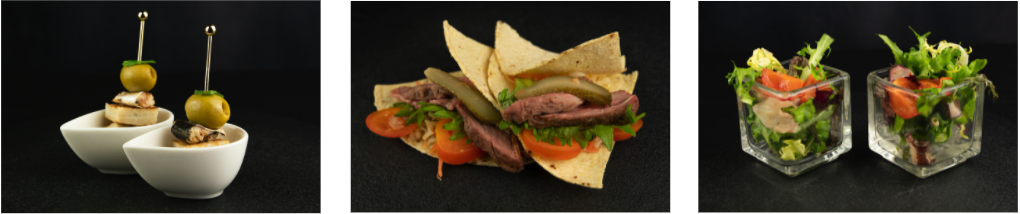 ボクスティーとイワシのコンフィ／ラム肉のトルティーヤサンド／タコマリネのサラダ