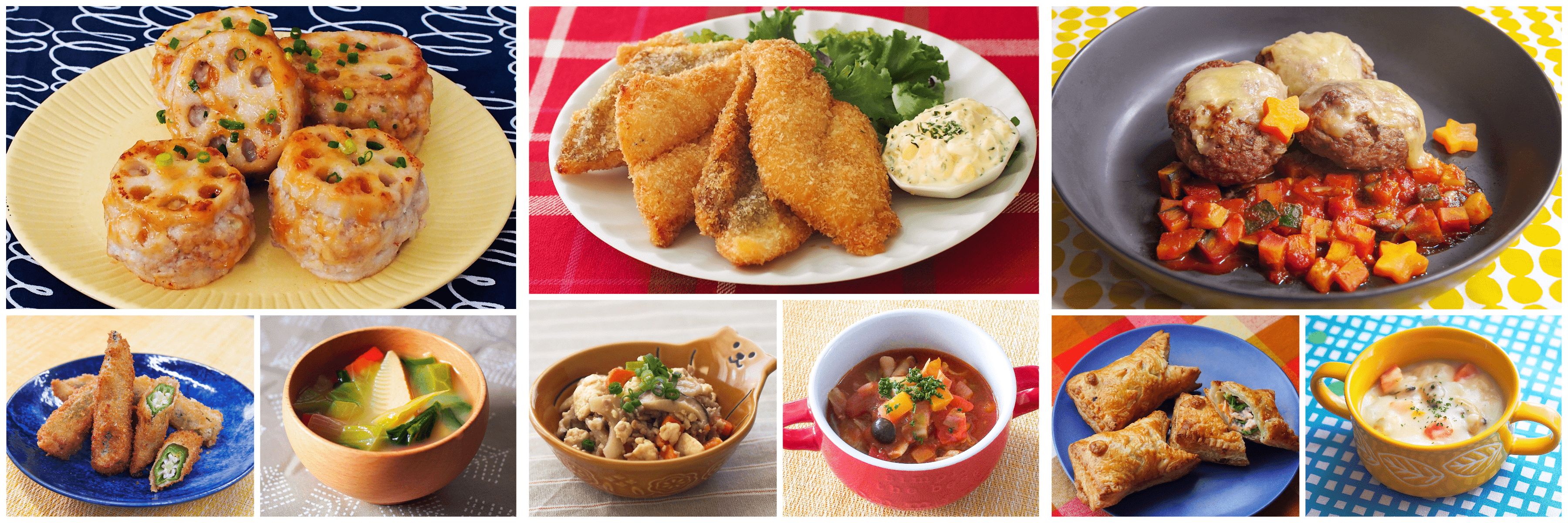 主菜・副菜・汁物の3種類のおかずを日替わりで提供