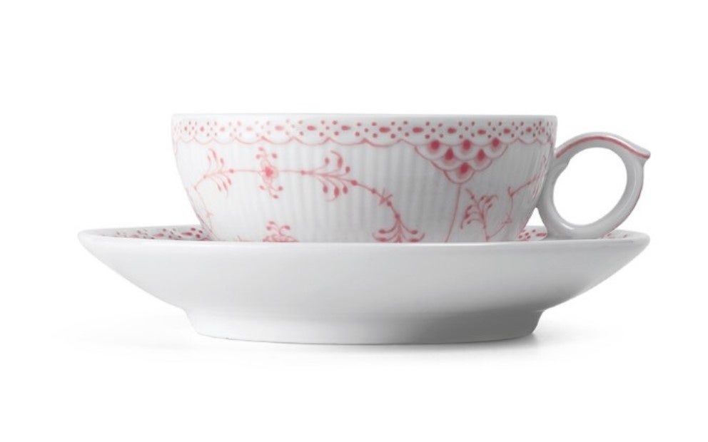 コーラルフルーテッド ハーフレース ティーカップ＆ソーサー