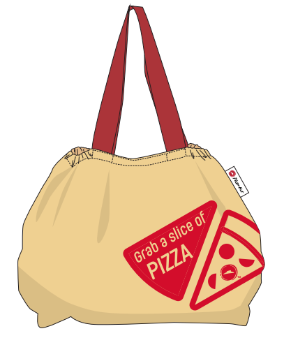 ピザハットの「福袋セット」購入特典オリジナルトートバッグを製作