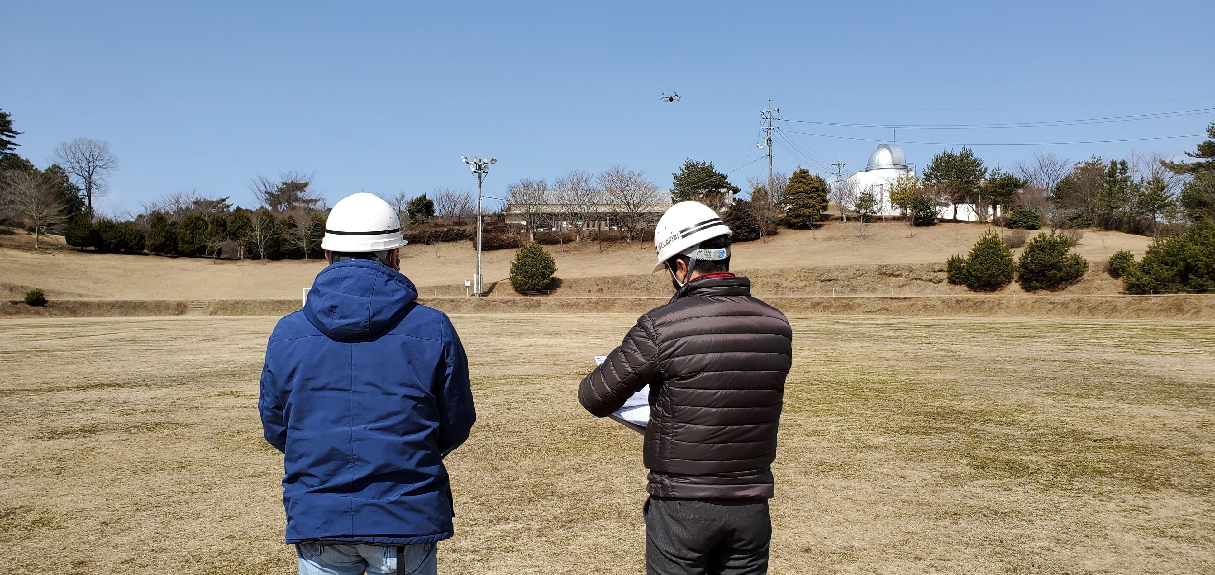 担い手が災害対応に当たっている様子(3月のドローン飛行)