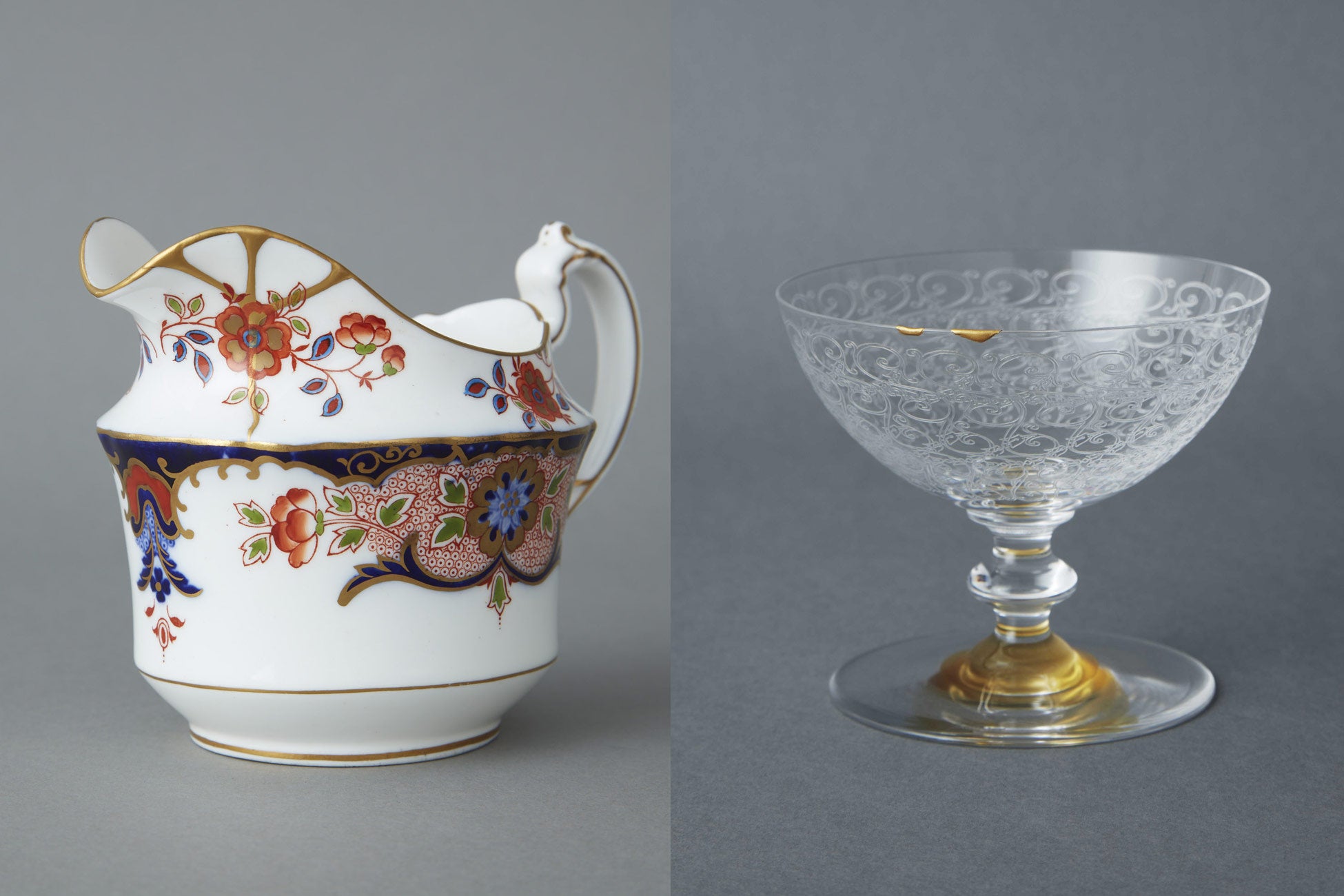 清川廣樹氏による金継ぎ修復品一例