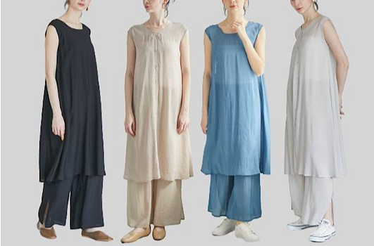 シーンによって、スニーカーやパンプス、サンダルをチョイス