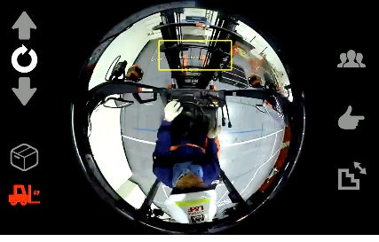 解析結果の閲覧画面 (不安全な操作の発生とその種類をアイコンで表示)