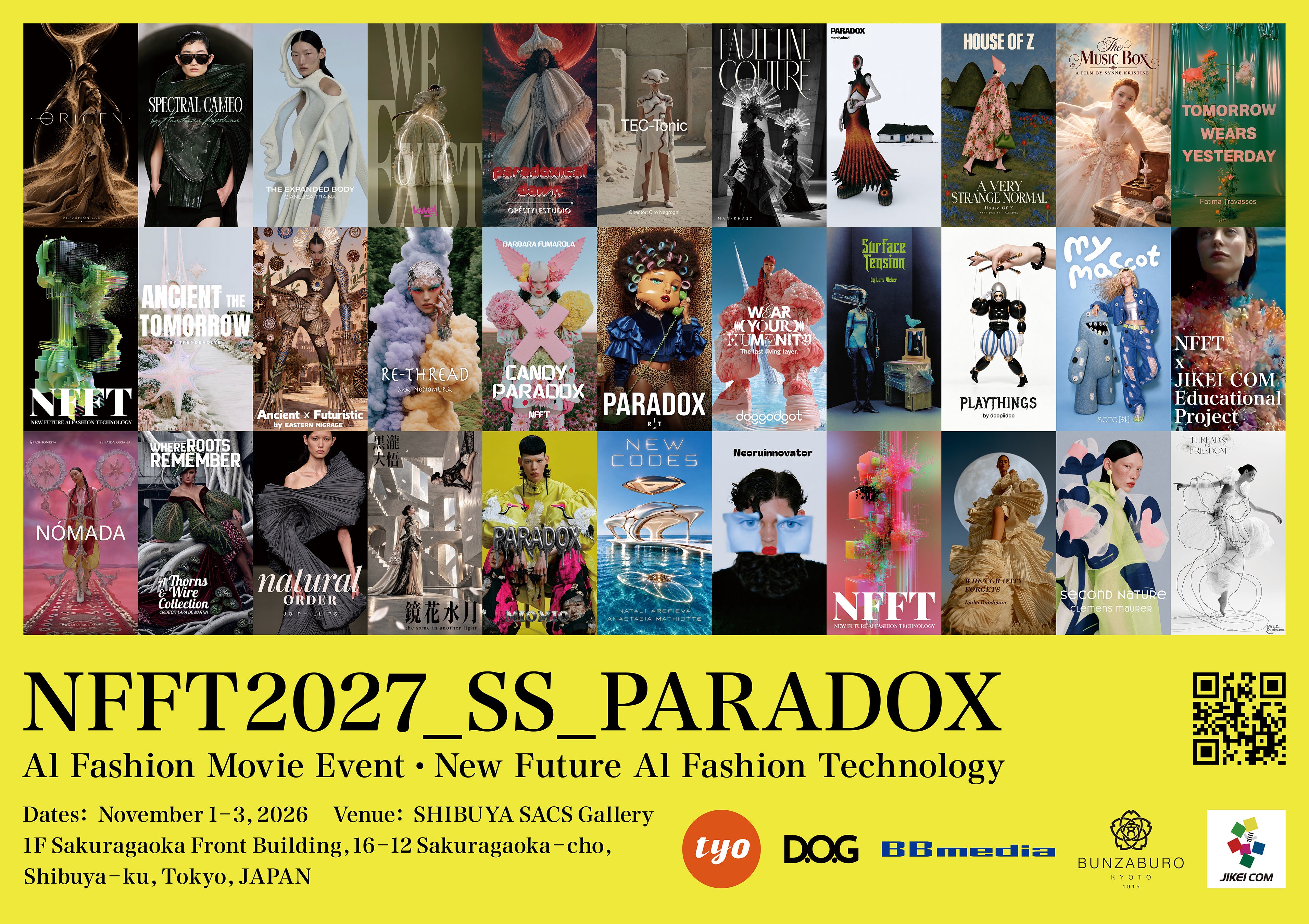 いよいよ開幕！第14回『NFFT2027SS_PARADOX』AI Fashion Movie展。世界のトップAIクリエイター30名の最新映像を公開。