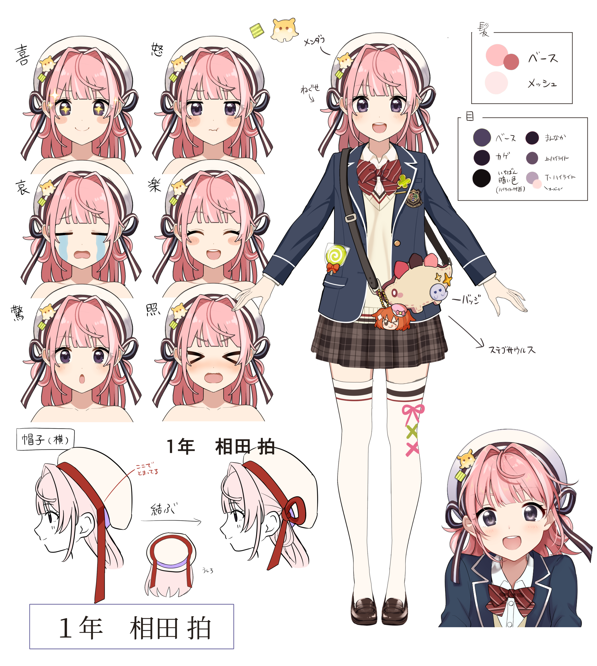 キャラクターデザインの例