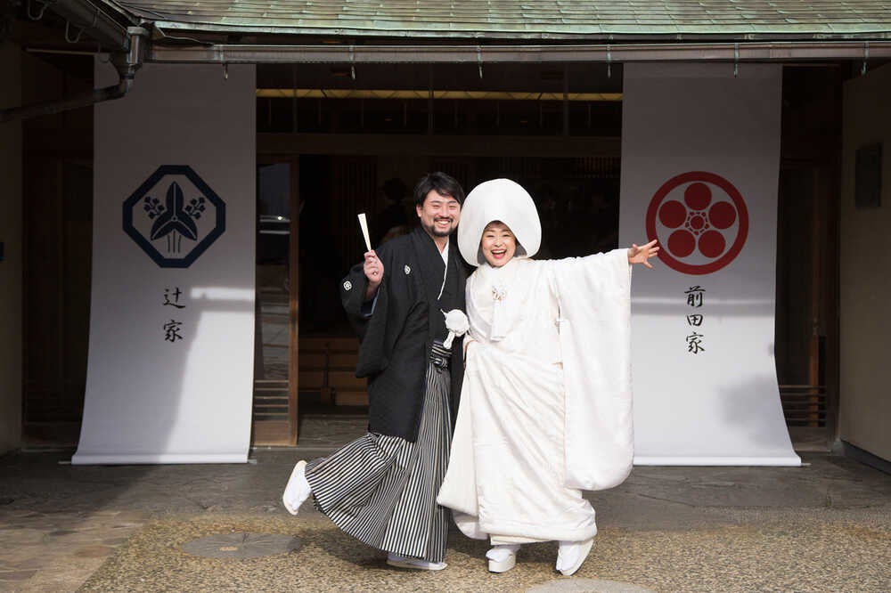 貸切だから玄関にウェルカムのれん