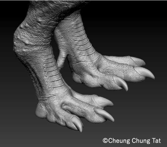 『エウブロンテス・ノビタイ』足の想像図