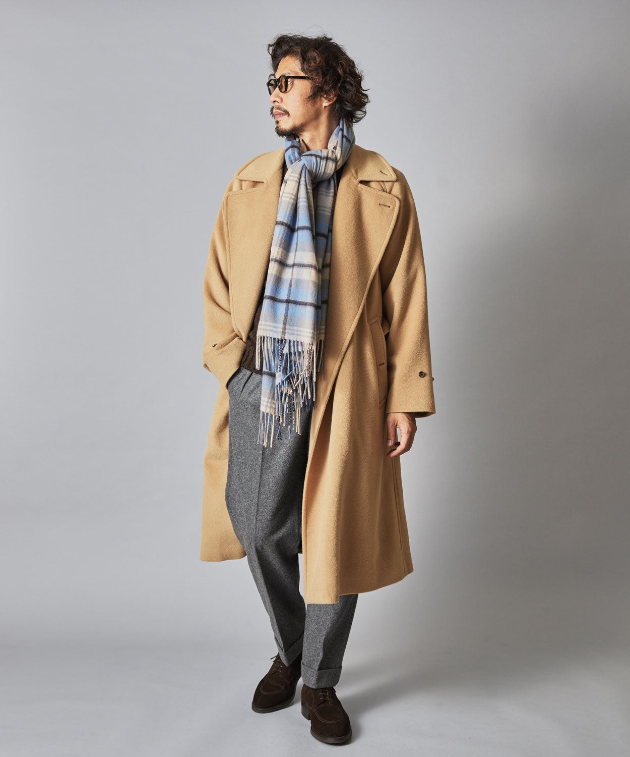 BRITISH MADE タイロッケンコート「ヨークシャー」アンゴラ&ウール 9448-354-