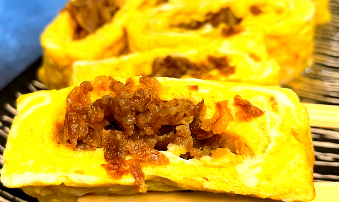 牛しぐれ煮出汁巻き