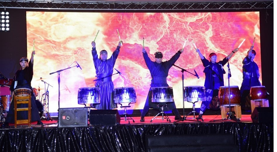 太鼓を使ったオープニング演出