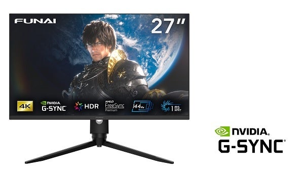 「FUNAIブランド」4K@144HzゲーミングモニターがNVIDIA「G-SYNC Compatible」認証を取得!高速応答速度1msでファイナルファンタジーXIVも推奨! 「FUNAIブランド」4K@144HzゲーミングモニターがNVIDIA「G-SYNC Compatible」認証を取得!高速応答速度1msでファイナルファンタジーXIVも推奨!