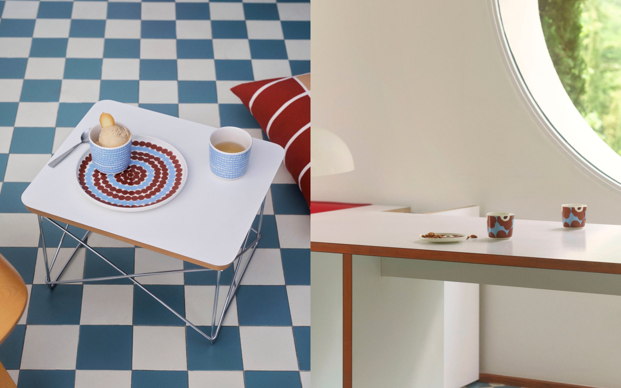 (左)プレート 5,280円  コーヒーカップセット 6,600円 (右)プレート 3,630円 コーヒーカップセット 6,600円(すべて日本限定アイテム)