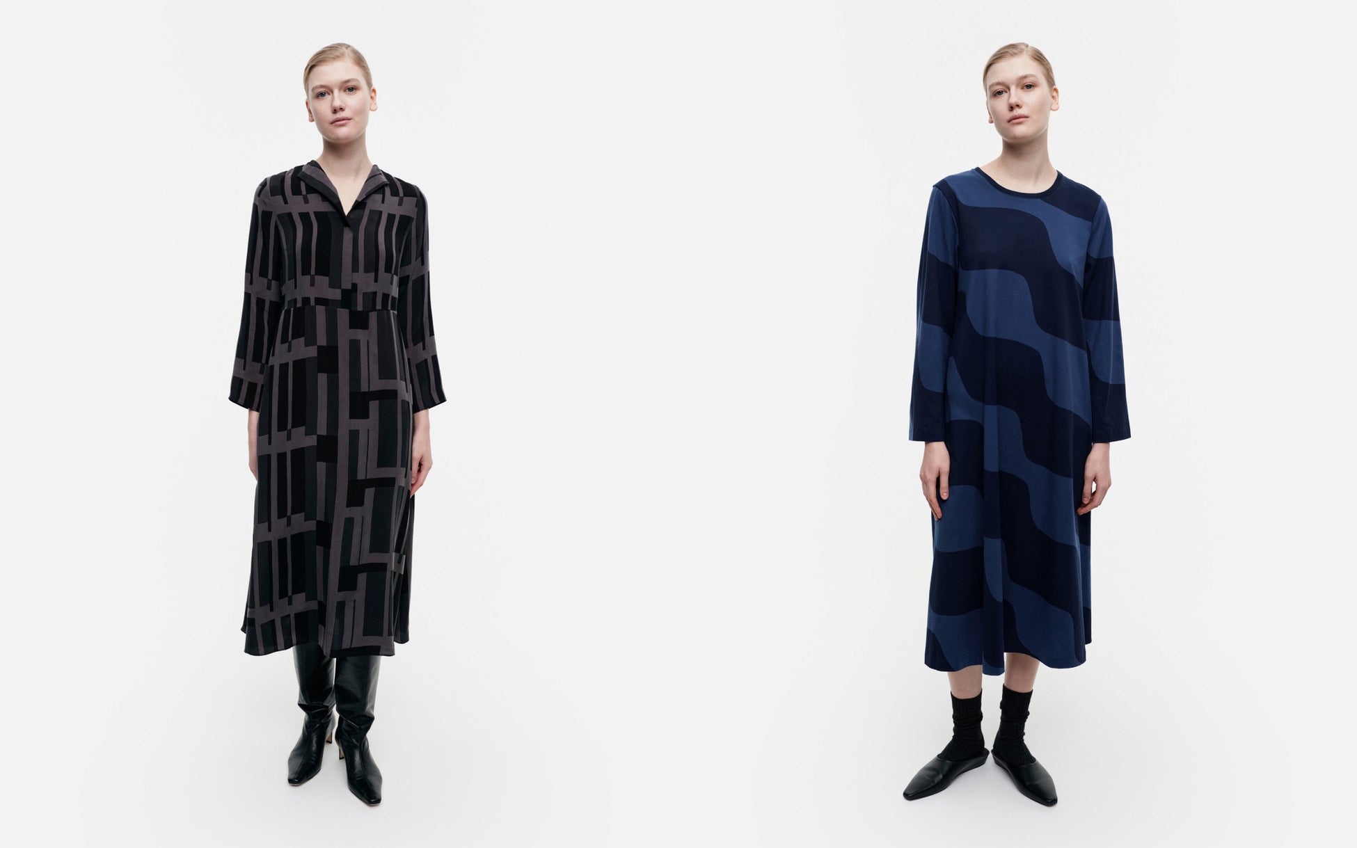 (左) ワンピース ¥56,100 (右) ワンピース ¥37,400