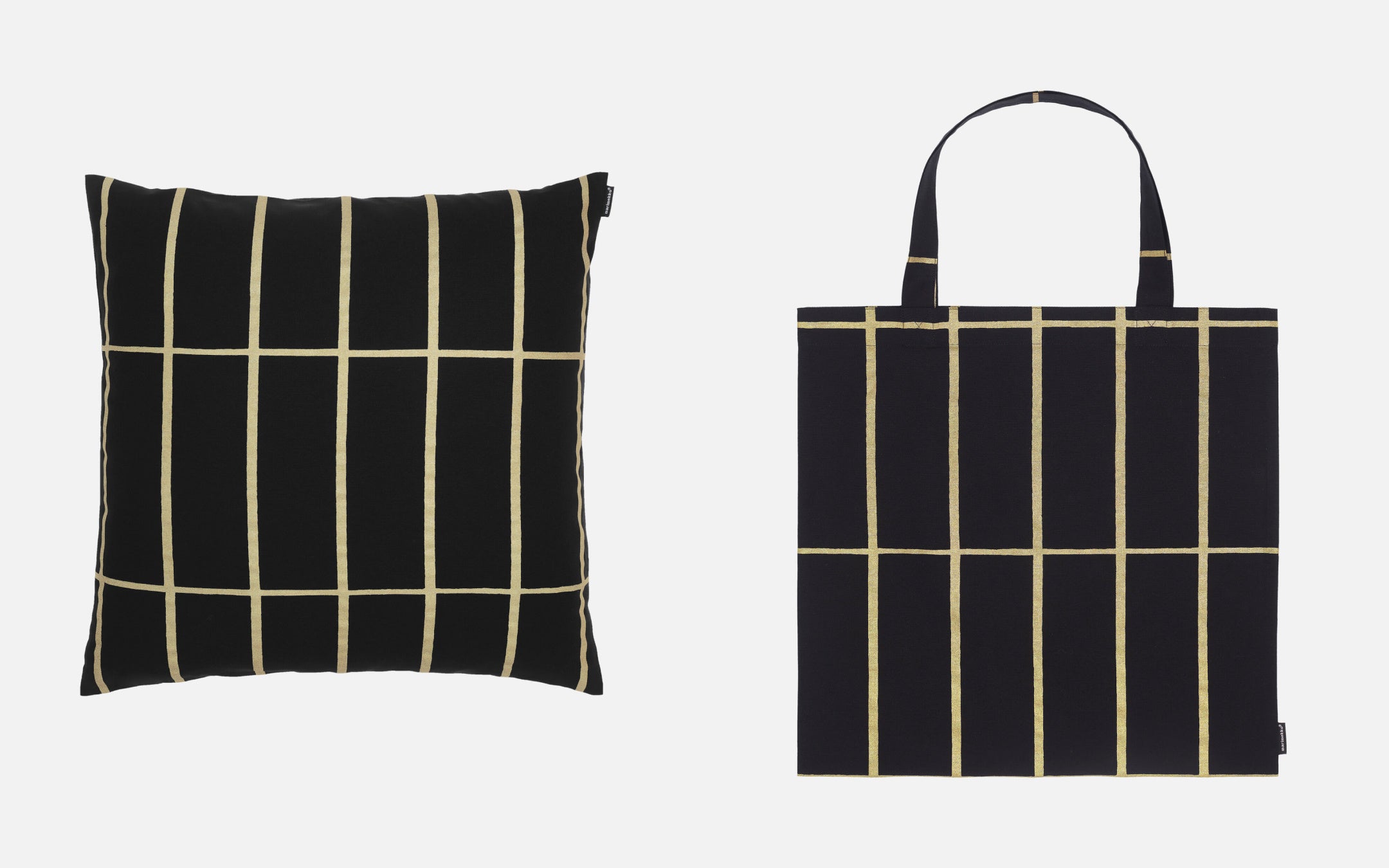 (左) クッションカバー ￥8,800 〈11月中旬発売予定〉(右) ファブリックバッグ ￥7,150 〈11月中旬発売予定〉