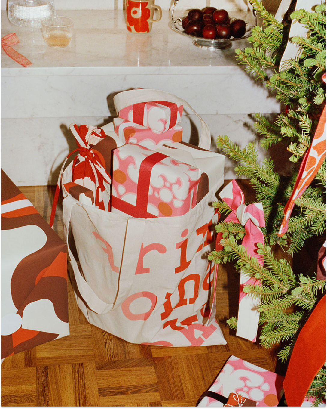 マリメッコ　ファブリックパネル　クリスマス　限定　2023年 マリメッコ ファブリックパネル クリスマス 限定 2023年