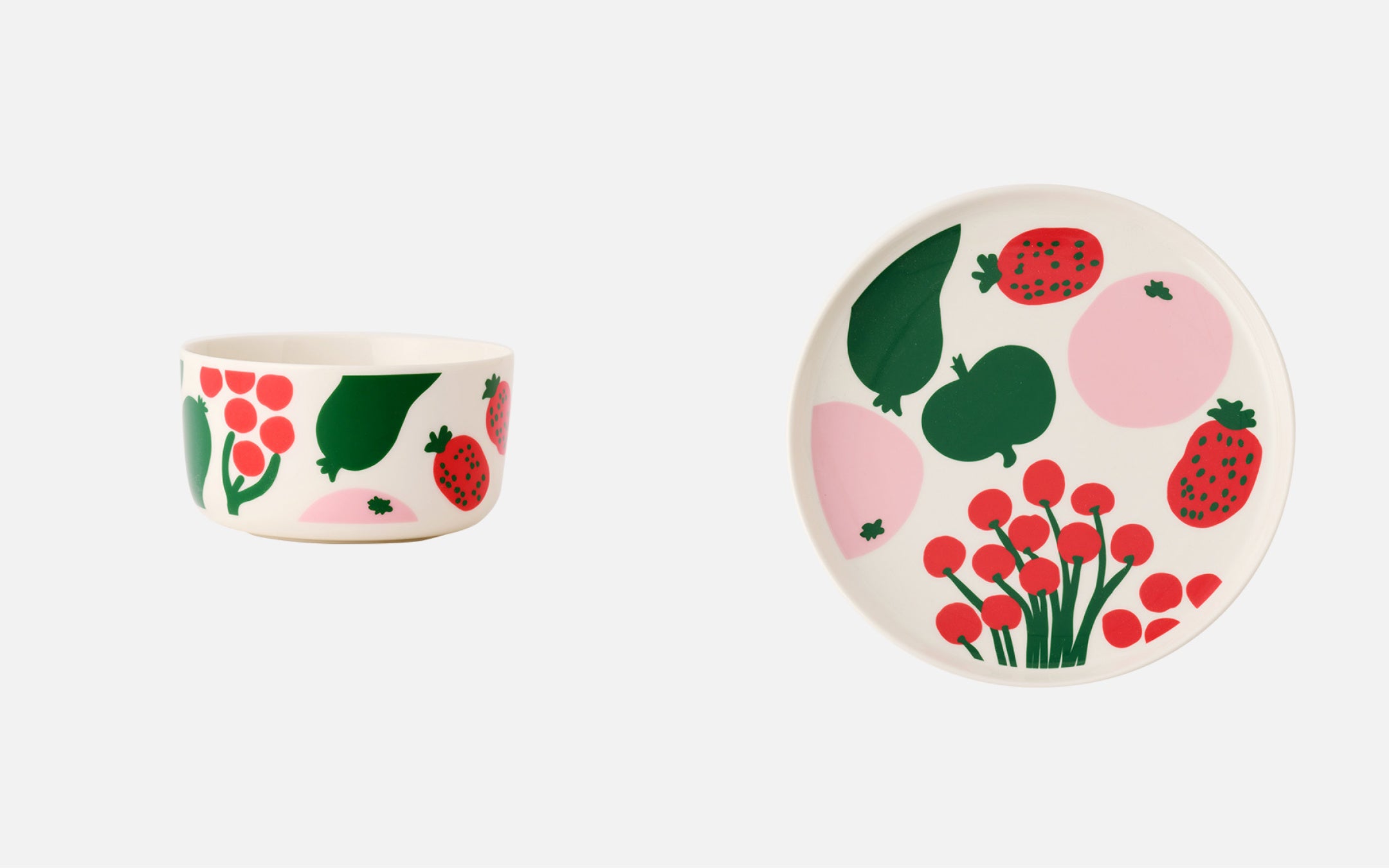 (左) 5dl ボウル ￥5,280 (右) 25cm プレート ￥7,480