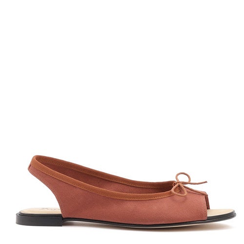 オープントゥバレリーナ “VOG (ヴォグ)”  BROWN ¥38,500 (tax in) 