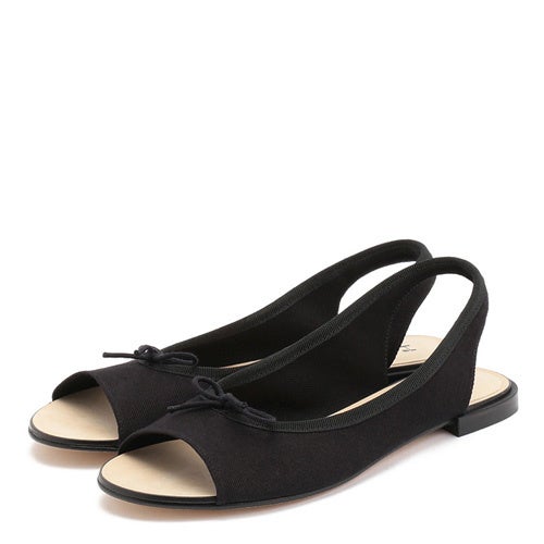 オープントゥバレリーナ “VOG (ヴォグ)” BLACK  ¥38,500 (tax in ) 