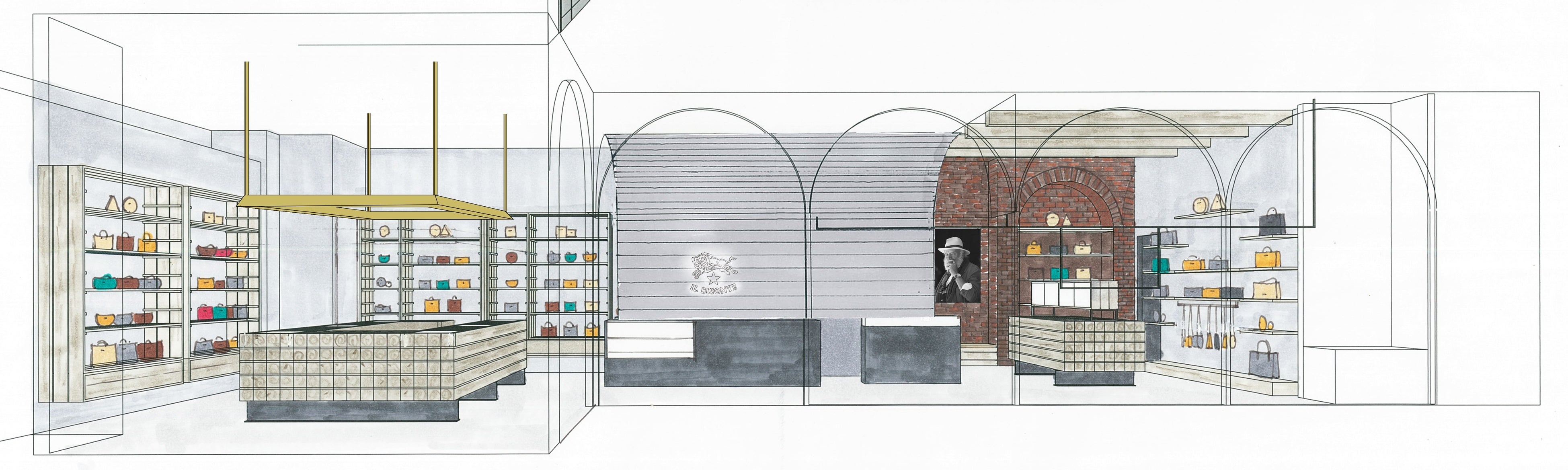 仕切りが取り払われた1フロアの広々とした空間。