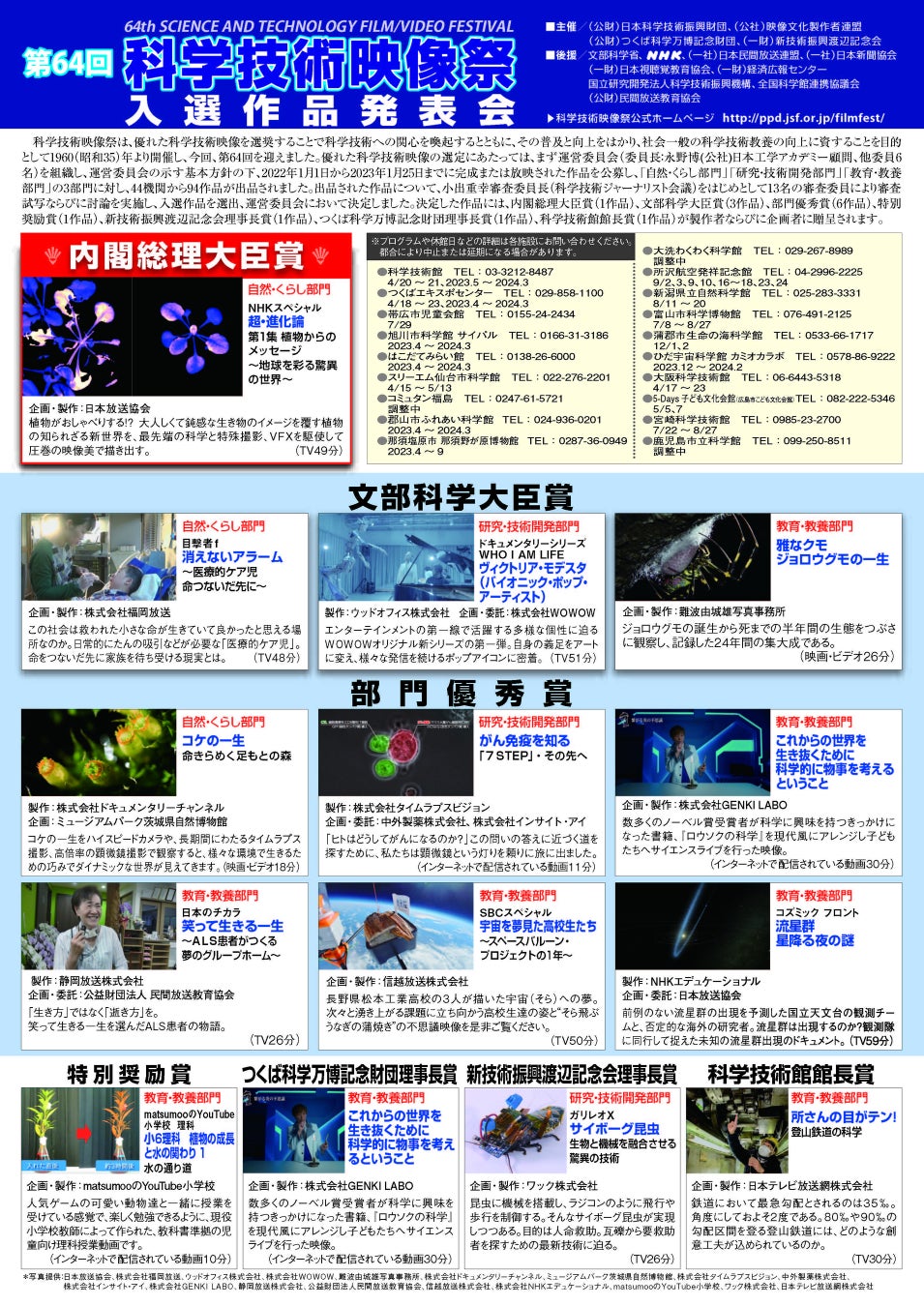 第64回科学技術映像祭 チラシ2