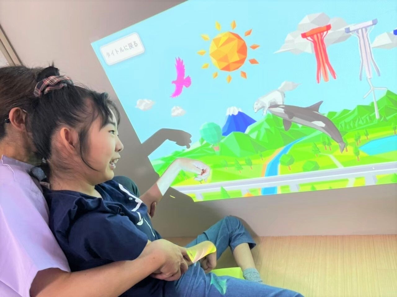 施設でデジリハを利用する様子