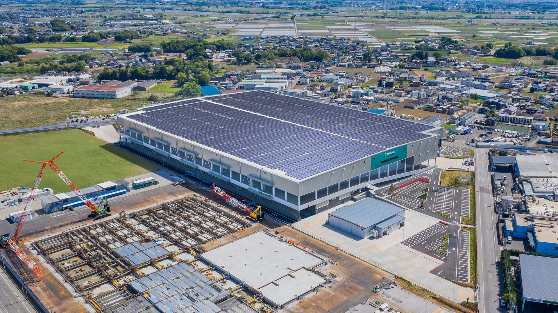 小型倉庫側からの鳥瞰