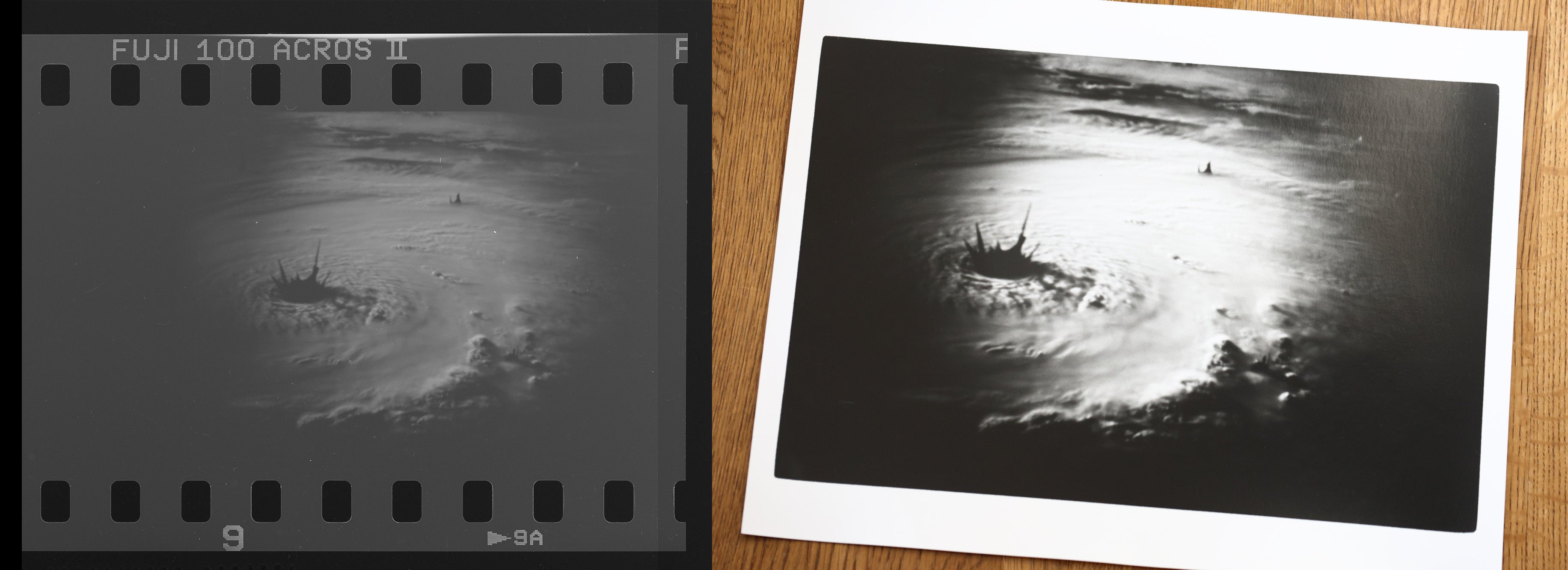 左：フィルム　右：プリント