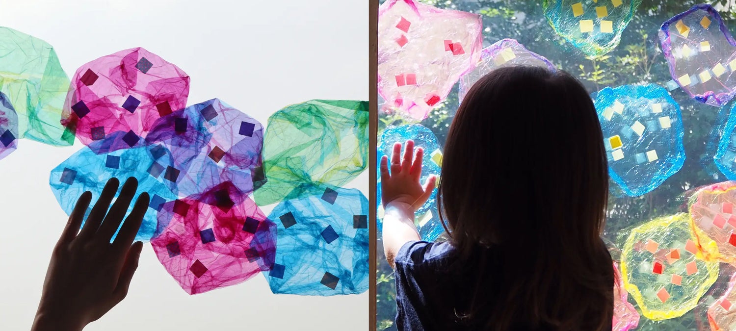 窓に貼ってお手軽アート・お子様も気軽に楽しめる