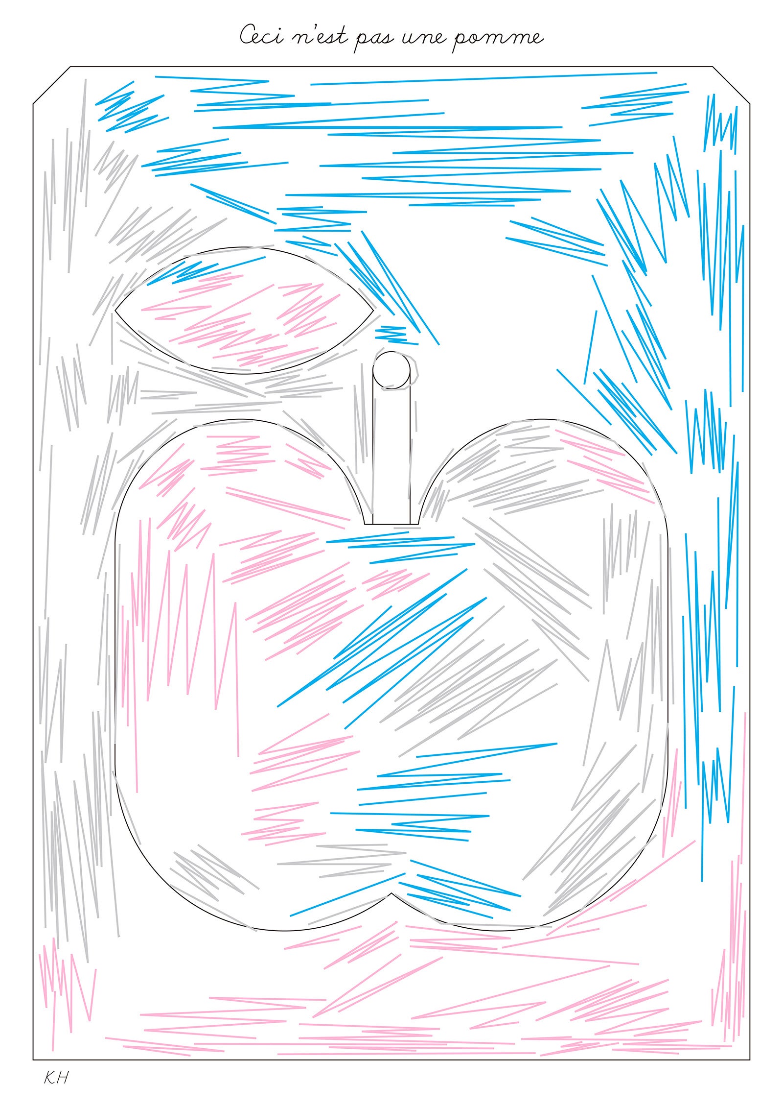 JAGDA賞2023：ポスター販売サイトの商品「これはリンゴではない」（服部一成　cl：アワ フェイバリット ショップ）