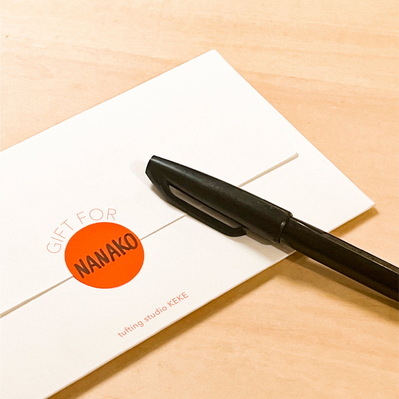 渡す人の名前を書いて封を閉じられる仕様