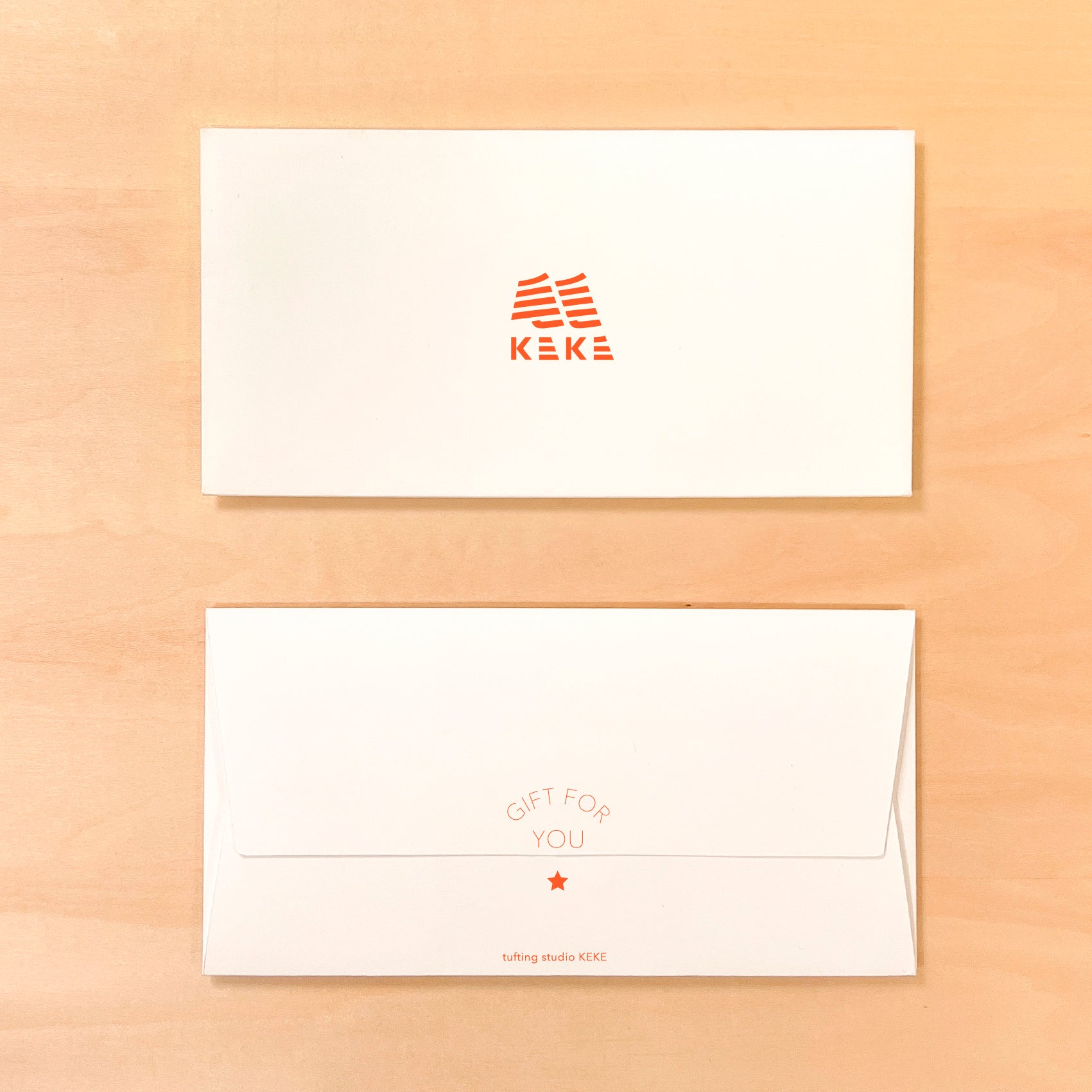 KEKEクリスマスギフトチケット　封筒表裏