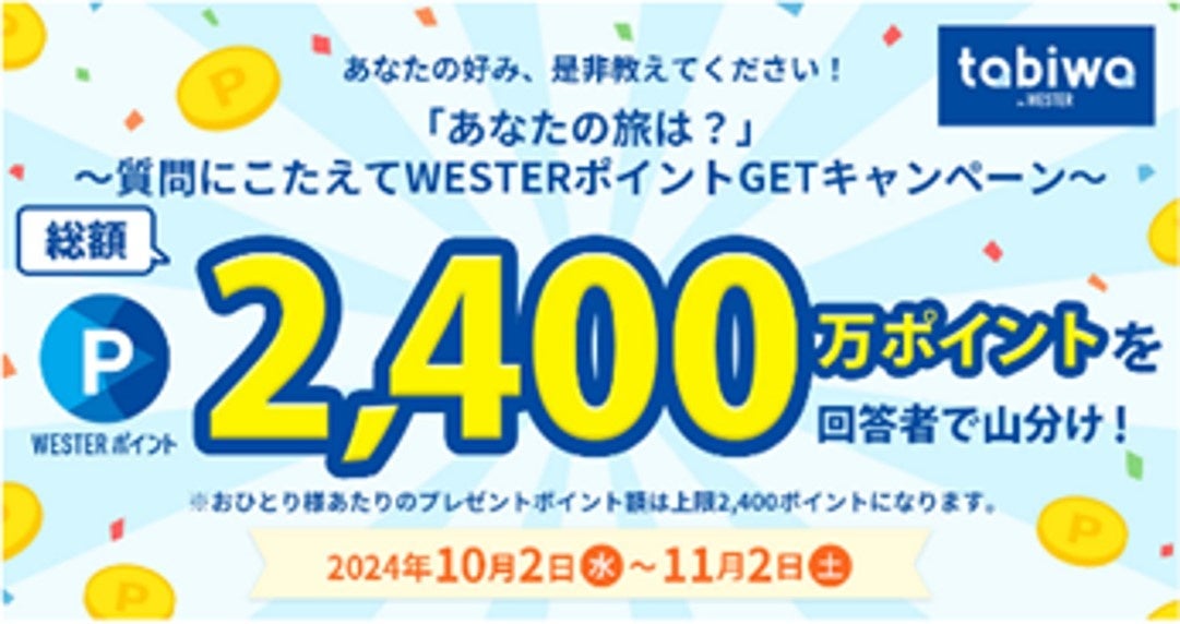 「あなたの旅は?」~質問にこたえてWESTERポイントGETキャンペーン~