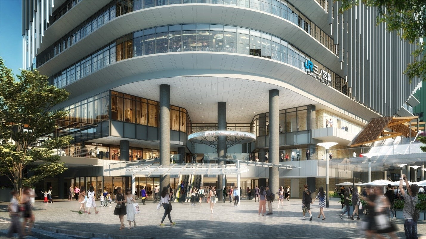 JR三ノ宮新駅ビル外観 　※パースはイメージであり、今後の設計及び関係機関との協議により変更となる場合があります