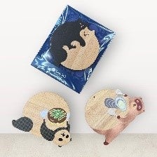 天王 （広島市） 木製コースター