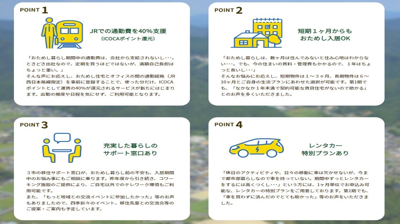 ※応募手続きの流れや、各種支援策の詳細は、当社HPをご覧ください。