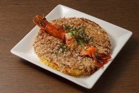 (あ・らん) 紅白でリニューアルを祝う海老イカ玉　1,600円（税込）