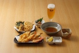 (銀座ハゲ天) 天ぷら盛り合わせ（天ぷら10品） ＋ワンドリンク　1,600円（税込）