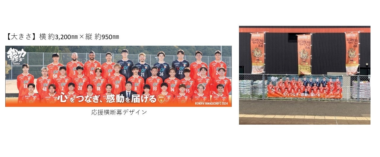 レノファ山口FC応援横断幕の設置とゴールデンウィークの