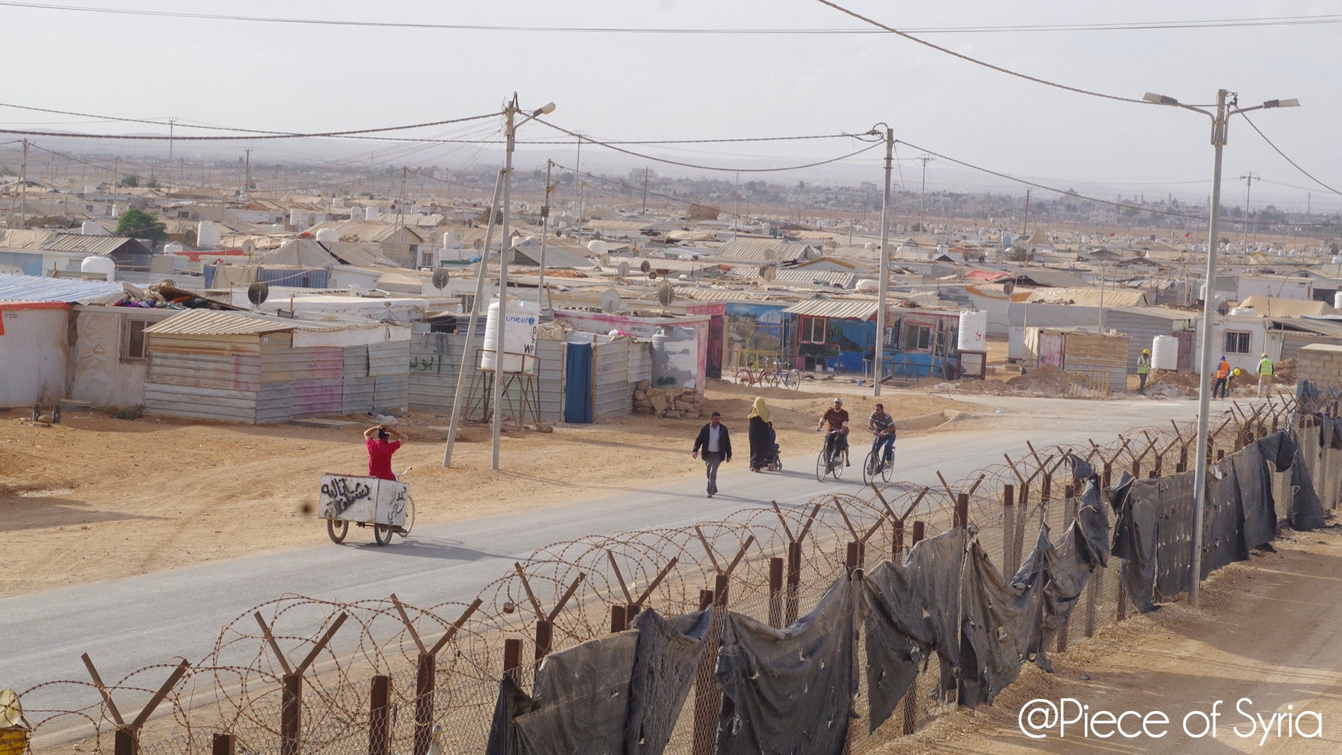 ヨルダンの難民キャンプ（難民の多くは家賃を払って都市で生活しています）